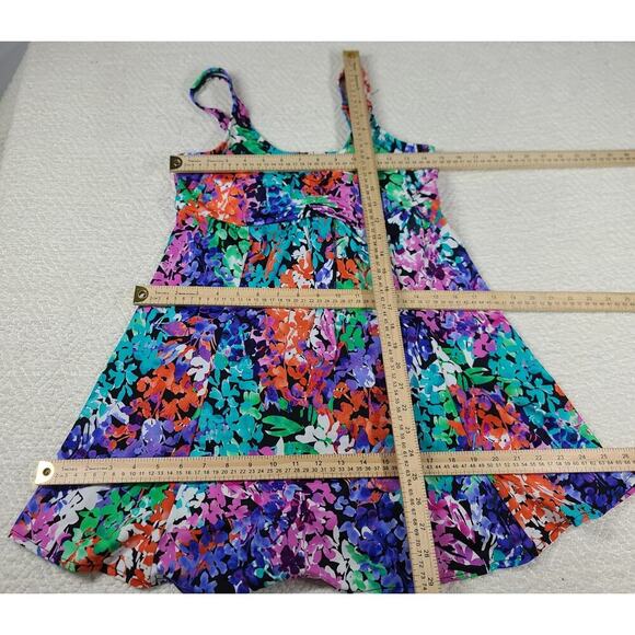 Paradise Bay Dream Gardens Bow front Minimizer Swim Dress Sz 14 Vacation - Picture 4 of 9